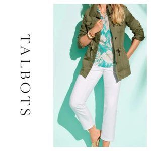 Talbots Plus Size White Heritage Crop Ankle Jean